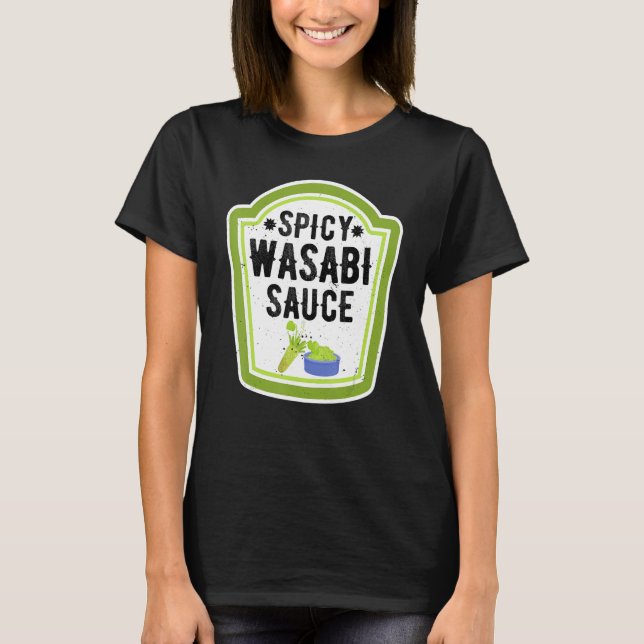 Group Halloween Costume Wasabi Sauce Condiment T Shirt (Framsida)