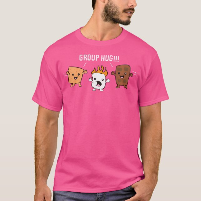 Group Hug Camping Chocolate Marshmallow S T Shirt (Framsida)