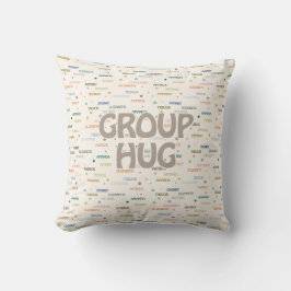 Group Hug Många 5-7 Namn får god sympati Kudde