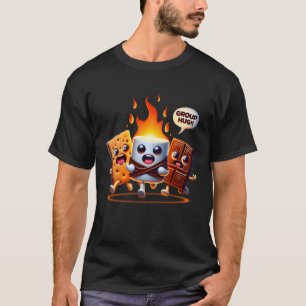 Group Hug Marshmallow Campfire Smores Funny Campin T Shirt