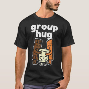Group Hug Marshmallow Smore Camping Pun Camper Fa T Shirt