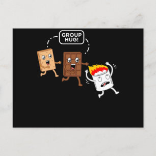 Group Hug S'more Funny Smores Camper Camping Helg Vykort