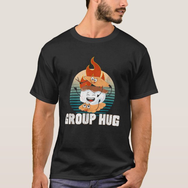 Group Hug Smores Group Hug Camping Group Hug T Shirt (Framsida)