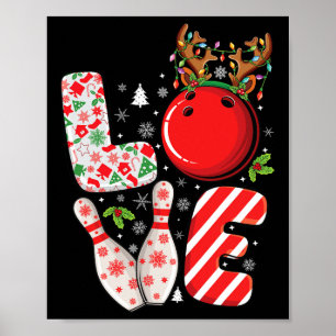 Group Matching Julafton Bowling Ball and Stift Chr Poster