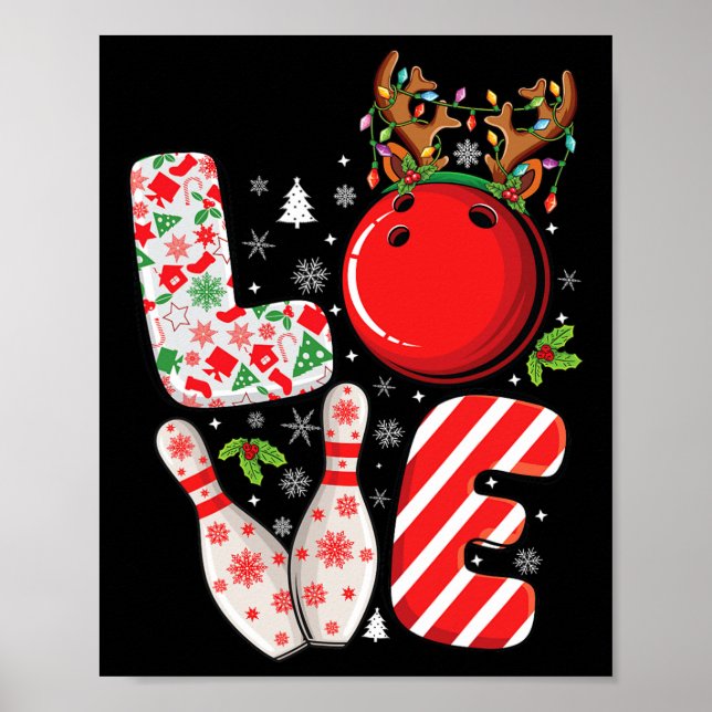 Group Matching Julafton Bowling Ball and Stift Chr Poster (Framsidan)