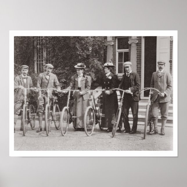 Group of Edwardian bicyclists, tidigt 1900-talet ( Poster (Framsidan)