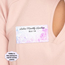 Group Samling Blommigt Gräns-etikett Namn bricka