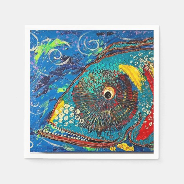 Grouper Cocktail Napkins Pappersservett (Framsidan)