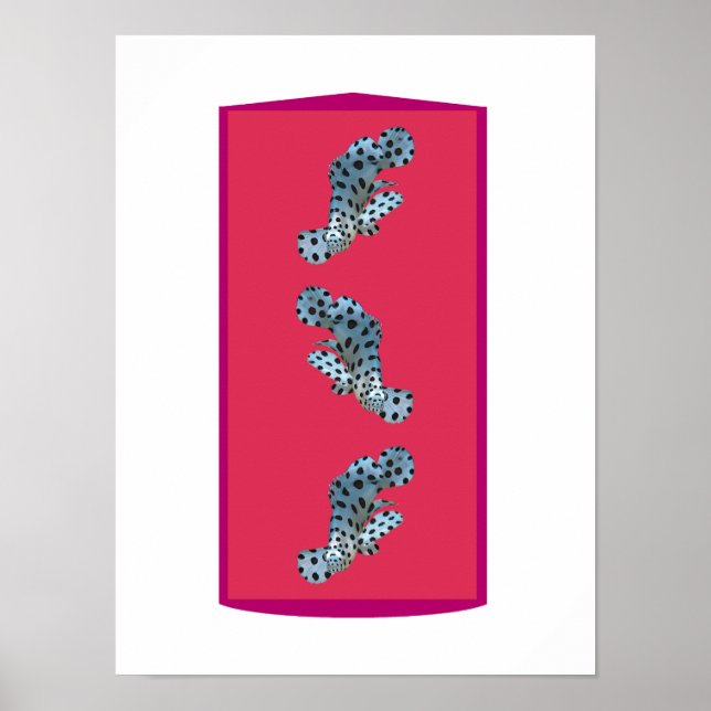 Grouper i rörelse - Magenta- tonad bakgrund |  Poster (Framsidan)