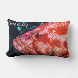 Grouper och Cleaner Shrimp Lumbarkudde