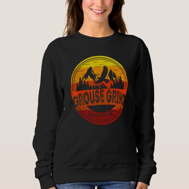 Grouse Grind Vancouver Bc Kanada Vandringsled Berg T Shirt (Framsida)