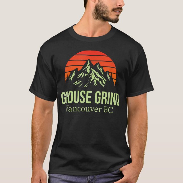 Grouse Grind Vancouver Bc Kanada Vandringstig T Shirt (Framsida)