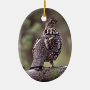 grouse julgransprydnad keramik