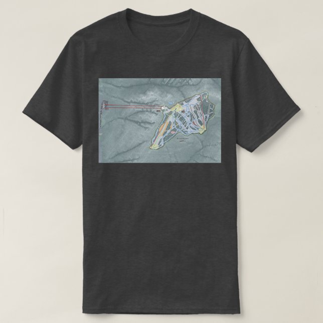 Grouse Mountain Resort Trail Karta T Shirt (Design framsida)