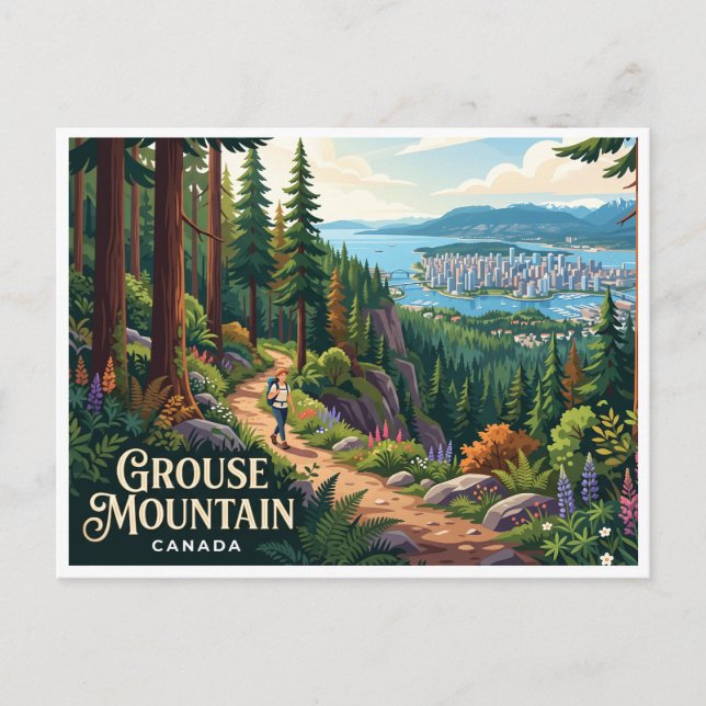 Grouse Mountain Vancouver Kanada Vykort (Framsida)
