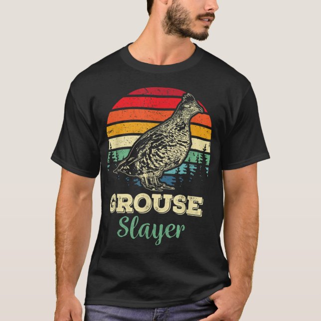 Grouse Sayer Funny Ruffed Grouse Bird Hunting Hun T Shirt (Framsida)