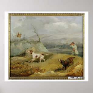 Grouse Shooting (olja på arbetsyta) Poster