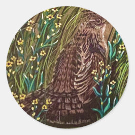 Grouse Sticker Runt Klistermärke