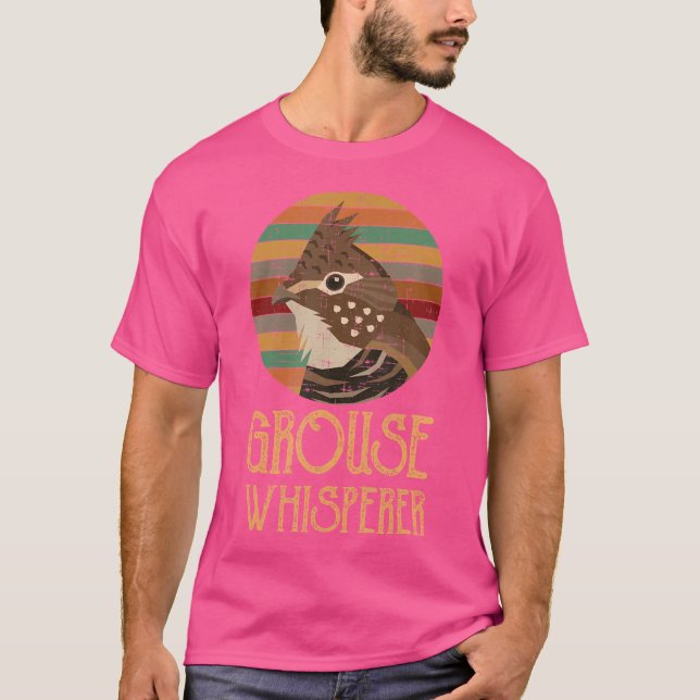 Grouse Whisperer Bird Hunting Grouse T Shirt (Framsida)