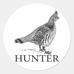 Grousejägare Runt Klistermärke