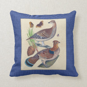 Grousen och Ginghamnaturhistoria kudder 16x16 Kudde