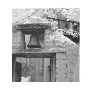 Grov adobe-klocka i entrén, Santa Fe, New Anteckningsblock