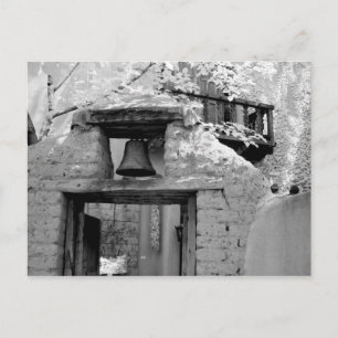 Grov adobe-klocka i entrén, Santa Fe, New Vykort