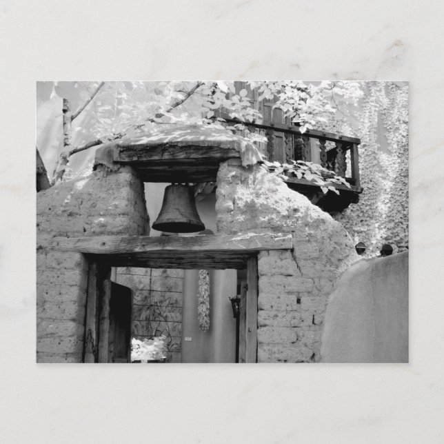 Grov adobe-klocka i entrén, Santa Fe, New Vykort (Framsida)