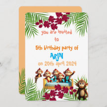 Grov apa-familjen barns födelsedag