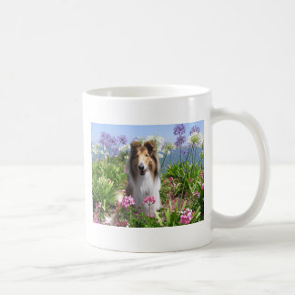 Grov Collie i blommamugg Kaffemugg