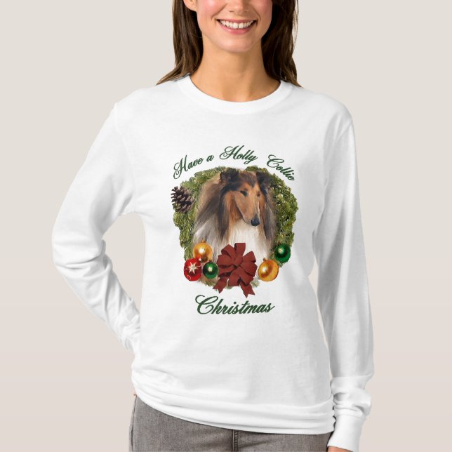 Grov Collie-julklappar Tröja (Framsida)