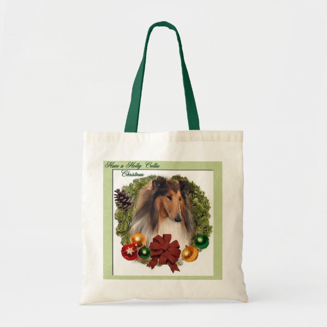 Grov Collie-julklappar Tygkasse (Framsidan)