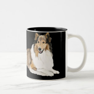 Grov Collie Två-Tonad Mugg