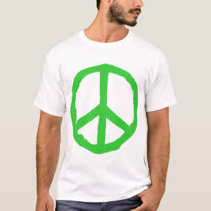 Grov fredssymbol - Grönt T Shirt