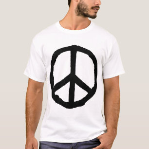 Grov fredssymbol - svart t shirt