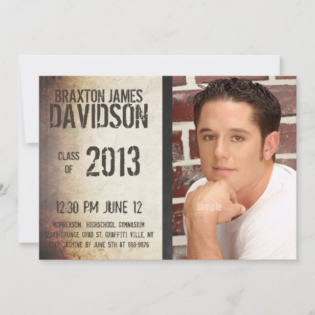 Grov Grungig Graffiti Stil Foto Grad (Framsida)