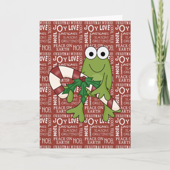 Grov hoppy Helgdagars Anpassade Card Helgkort (Framsida)