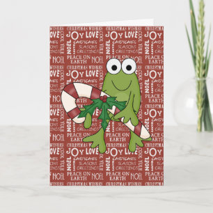 Grov hoppy Helgdagars Anpassade Card Helgkort