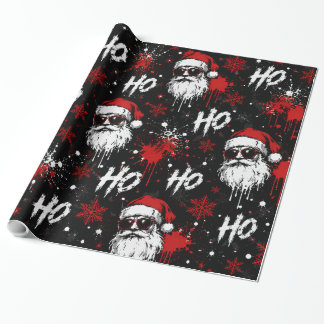 Grov jul Santa stänk julmönster Presentpapper