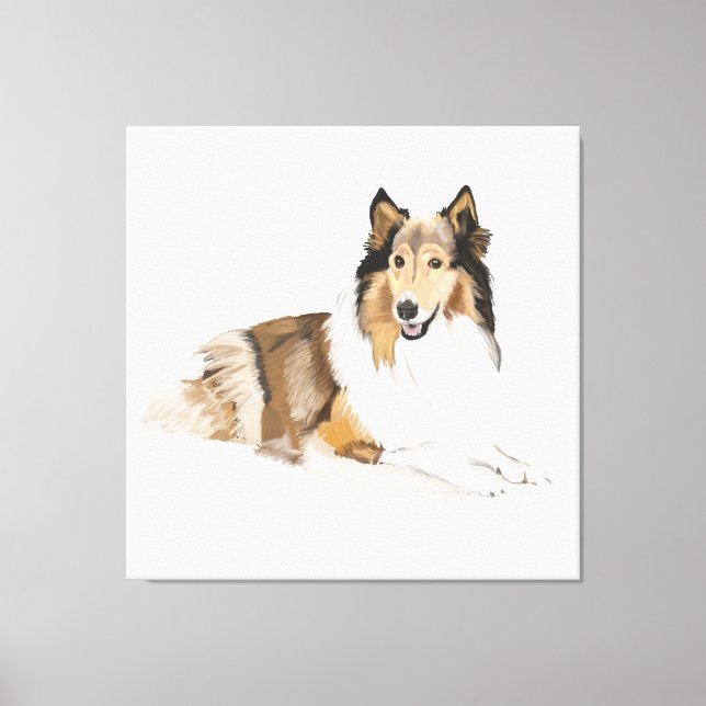 Grov, långhårig collie canvastryck (Framsida)