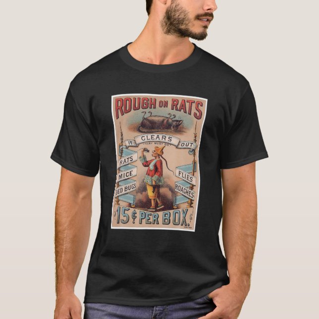 Grov mot Råttor Mice Bed Kryp flyger träningsprogr T Shirt (Framsida)