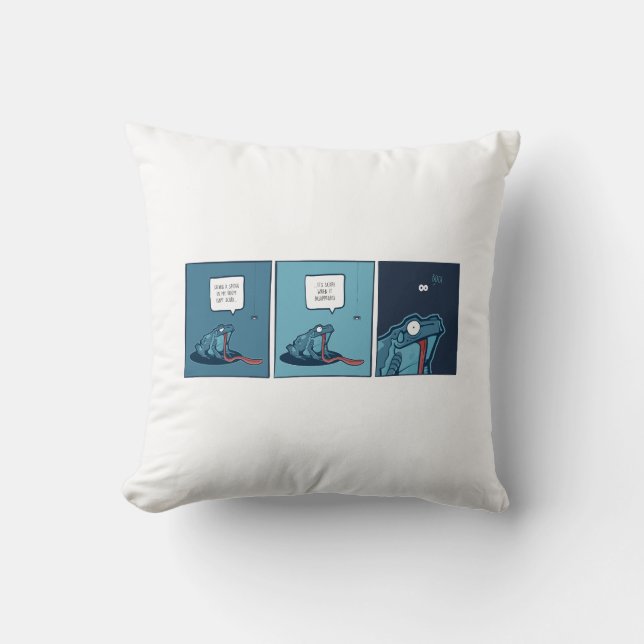 Grov- och spindelfyllning av Tecknad Kudde (Framsida)