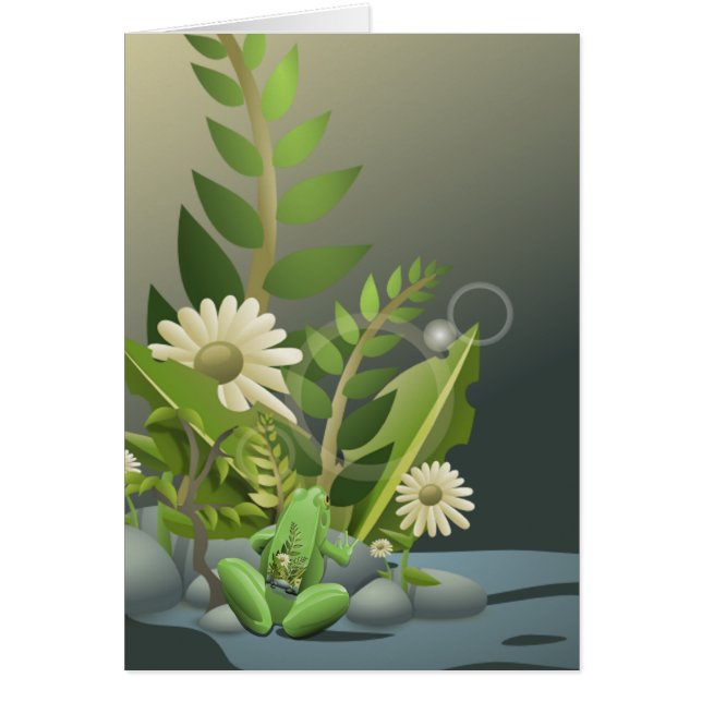 Grov- och växttråtkort hälsningskort (Framsidan)