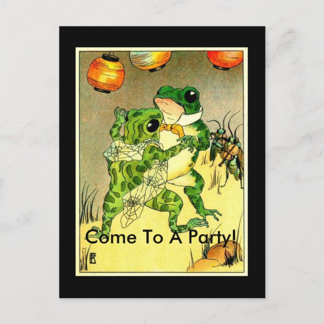 Grov par, Kom till Party! Inbjudan Vykort (Framsida)
