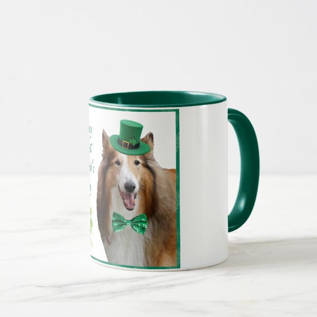 Grov Sable Collie St. Patrick's Mugg (Framsida höger)