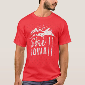 Grov slitad skidåkning Iowa T Shirt