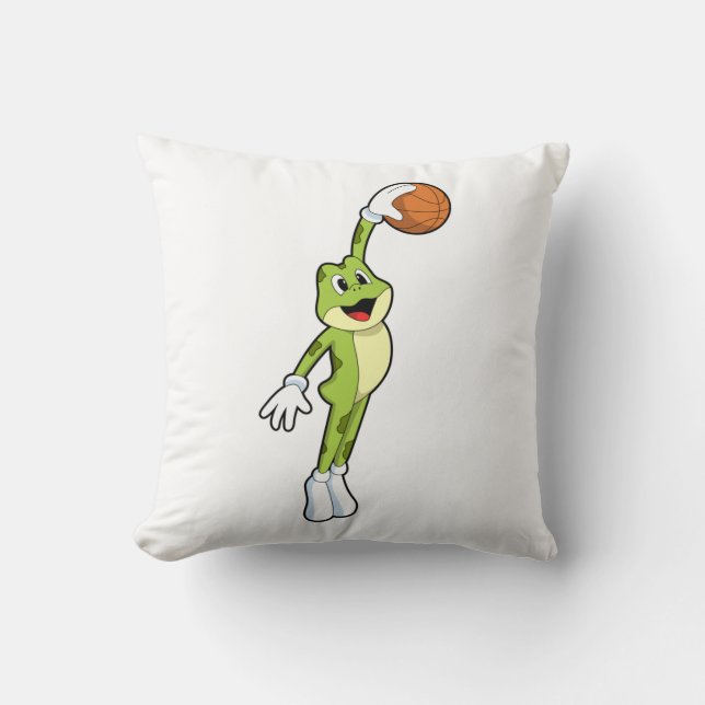 Grov som basketspelare med Basketball.PNG Kudde (Framsida)
