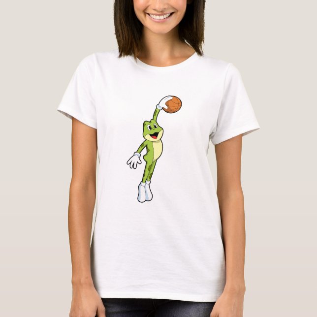 Grov som basketspelare med Basketball.PNG T Shirt (Framsida)