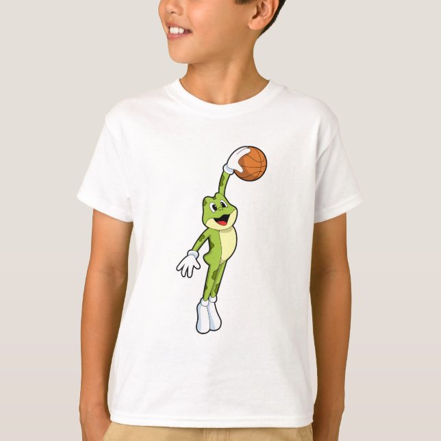 Grov som basketspelare med Basketball.PNG T Shirt (Framsida)