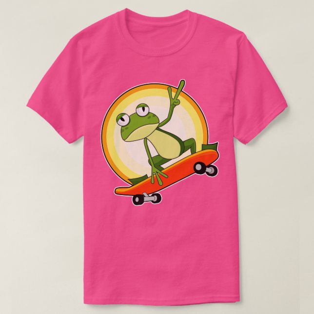 Grov som Skater med Skateboard T Shirt (Design framsida)